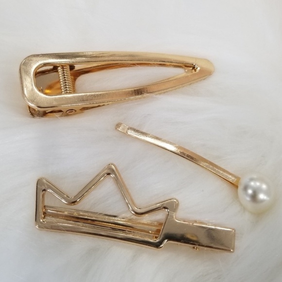 Set of 3 hair clips - Picture 2 of 2